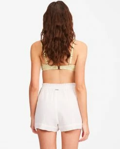 BILLABONG Perfect Day Elastic Waist Shorts AVOCADO -Women Clothing Shop abjns00182 billabongw scs bck1