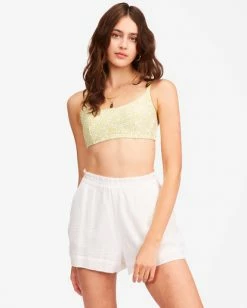 BILLABONG Perfect Day Elastic Waist Shorts AVOCADO -Women Clothing Shop abjns00182 billabongw scs frt1