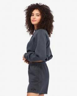 BILLABONG Surf Classic 5 High-Waist Sweatshorts BRONZE -Women Clothing Shop abjns00200 billabongw ofb sd1