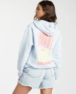 BILLABONG Cut Back Pullover Sweatshirt ICE BLUE -Women Clothing Shop abjsf00112 billabongw icb bck1