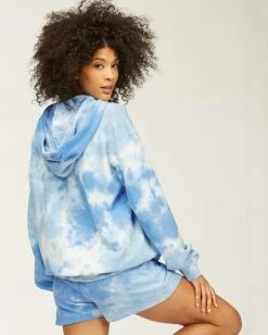 BILLABONG Surf Tie-Dye Hoodie VISTA BLUE -Women Clothing Shop abjsf00126 billabongwg vis bck1