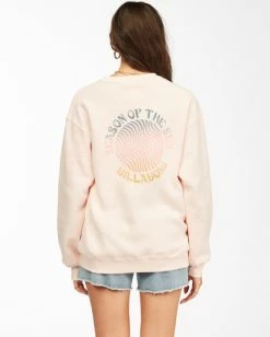 BILLABONG Season Of The Sun Crewneck Sweatshirt SOFT PINK -Women Clothing Shop abjsf00149 billabongw mdd0 bck1
