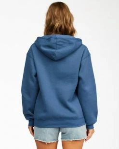 BILLABONG Under The Sun Pullover Hoodie BRIGHT INDIGO -Women Clothing Shop abjsf00151 billabongw bii bck1