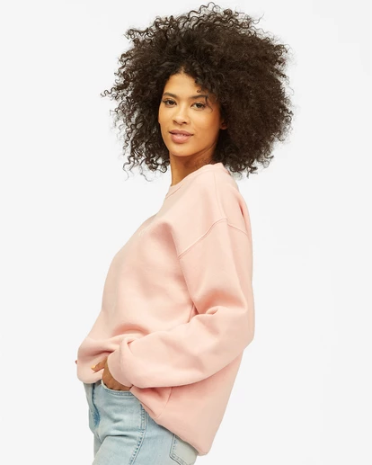 BILLABONG Sunshine Dance Crew Neck Sweatshirt DUSTY ROSE 2 BILLABONG Sunshine Dance Crew Neck Sweatshirt DUSTY ROSE - Image 2