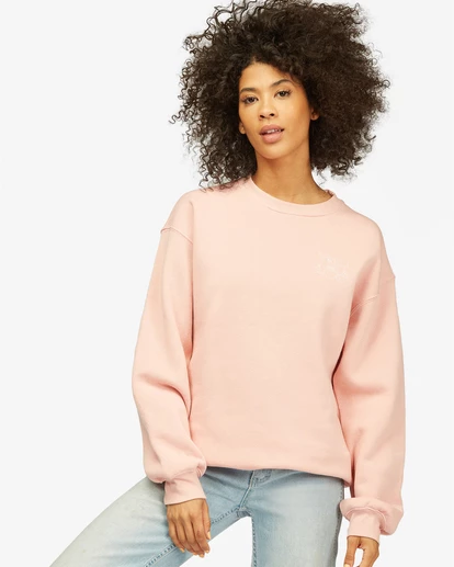 BILLABONG Sunshine Dance Crew Neck Sweatshirt DUSTY ROSE 3 BILLABONG Sunshine Dance Crew Neck Sweatshirt DUSTY ROSE - Image 3
