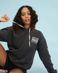 BILLABONG Waves Are Calling Pullover Hoodie OFF BLACK