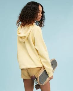 BILLABONG Like A Rainbow Pullover Hoodie MELLOW YELLOW 6 BILLABONG Like A Rainbow Pullover Hoodie MELLOW YELLOW -Women Clothing Shop abjsf00203 billabongw mly bck1