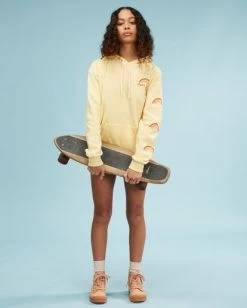BILLABONG Like A Rainbow Pullover Hoodie MELLOW YELLOW