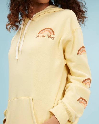 BILLABONG Like A Rainbow Pullover Hoodie MELLOW YELLOW 2 BILLABONG Like A Rainbow Pullover Hoodie MELLOW YELLOW - Image 2