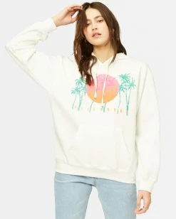 BILLABONG Tropical Feelings Pullover Hoodie SALT CRYSTAL -Women Clothing Shop abjsf00204 billabongw scs frt1