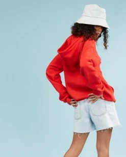 BILLABONG Let The Sun Shine Pullover Hoodie RED VELVET -Women Clothing Shop abjsf00205 billabongw rqc0 bck1