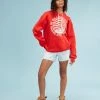 BILLABONG Let The Sun Shine Pullover Hoodie RED VELVET
