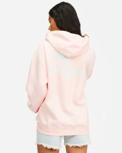 BILLABONG Off The Beach Pullover Graphic Hoodie PALE PINK 7 BILLABONG Off The Beach Pullover Graphic Hoodie PALE PINK -Women Clothing Shop abjsf00221 billabongw ppi bck1
