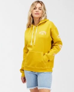 BILLABONG Sun Club Pullover Graphic Hoodie GOLD STAR