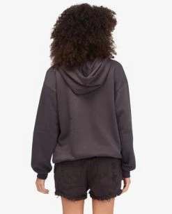 BILLABONG Sun Club Pullover Hoodie OFF BLACK -Women Clothing Shop abjsf00252 billabongw ofb bck1