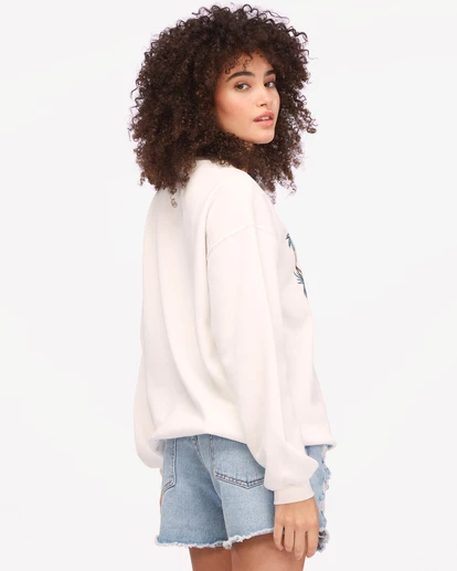 BILLABONG Heritage Palm Crewneck Sweatshirt SALT CRYSTAL 3 BILLABONG Heritage Palm Crewneck Sweatshirt SALT CRYSTAL - Image 3