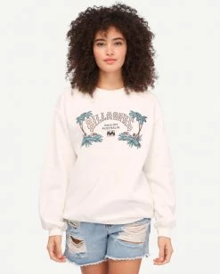 BILLABONG Heritage Palm Crewneck Sweatshirt SALT CRYSTAL