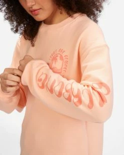BILLABONG Stars Are Aligned Crewneck Sweatshirt TROPICAL PEACH -Women Clothing Shop abjsf00268 billabongw tpe dtl2