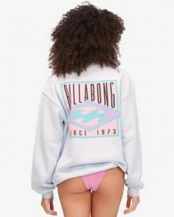 BILLABONG Early Days Crewneck Sweatshirt ICE BLUE -Women Clothing Shop abjsf00270 billabongw icb bck1