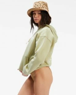 BILLABONG Poolside View Pullover Hoodie CACTUS -Women Clothing Shop abjsf00283 billabongw cac sd1