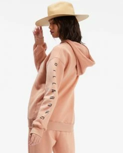 BILLABONG Wave Side Pullover Hoodie SANDSTONE -Women Clothing Shop abjsf00284 billabongw sds bck1