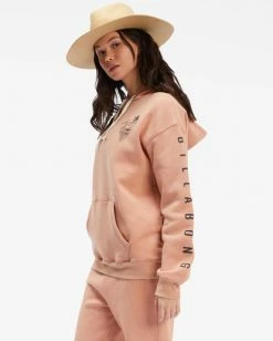 BILLABONG Wave Side Pullover Hoodie SANDSTONE -Women Clothing Shop abjsf00284 billabongw sds sd1
