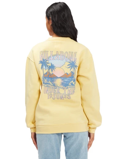 BILLABONG Ocean Days Crewneck Sweatshirt MELLOW YELLOW 3 BILLABONG Ocean Days Crewneck Sweatshirt MELLOW YELLOW - Image 3