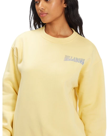 BILLABONG Ocean Days Crewneck Sweatshirt MELLOW YELLOW 4 BILLABONG Ocean Days Crewneck Sweatshirt MELLOW YELLOW - Image 4