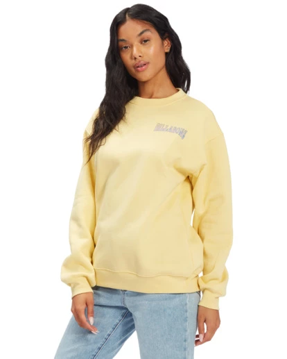 BILLABONG Ocean Days Crewneck Sweatshirt MELLOW YELLOW 2 BILLABONG Ocean Days Crewneck Sweatshirt MELLOW YELLOW - Image 2