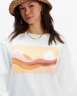 BILLABONG Endless Horizon Crewneck Sweatshirt SALT CRYSTAL -Women Clothing Shop abjsf00314 billabongw scs dtl1