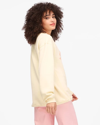 BILLABONG My Day Dream Crewneck Sweatshirt YELLOW FADE 3 BILLABONG My Day Dream Crewneck Sweatshirt YELLOW FADE - Image 3
