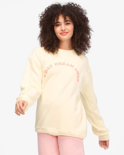 BILLABONG My Day Dream Crewneck Sweatshirt YELLOW FADE 2 BILLABONG My Day Dream Crewneck Sweatshirt YELLOW FADE - Image 2