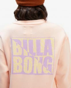 BILLABONG Tropic Shore Crewneck Sweatshirt TROPICAL PEACH -Women Clothing Shop abjsf00318 billabongw tpe dtl2