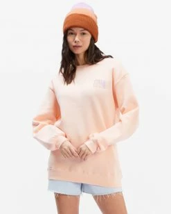 BILLABONG Tropic Shore Crewneck Sweatshirt TROPICAL PEACH