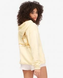 BILLABONG Sunny Palms Pullover Hoodie YELLOW FADE -Women Clothing Shop abjsf00322 billabongw ylf bck1