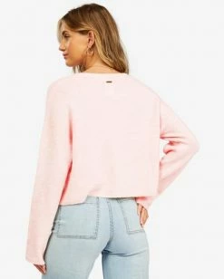 BILLABONG Short N Sweet Cardigan Sweater WHITE CAP -Women Clothing Shop abjsw00121 billabongw pcd bck1