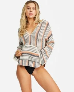 BILLABONG Baja Beach Hooded Sweater TICKLED PINK