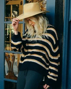 BILLABONG Laid Back Deep-V Sweater OFF BLACK