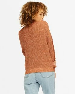 BILLABONG Bring It Cross-Wrap Sweater WHITE CAP 9 BILLABONG Bring It Cross-Wrap Sweater WHITE CAP -Women Clothing Shop abjsw00135 billabongw brz bck1