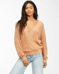 BILLABONG Bring It Cross-Wrap Sweater WHITE CAP