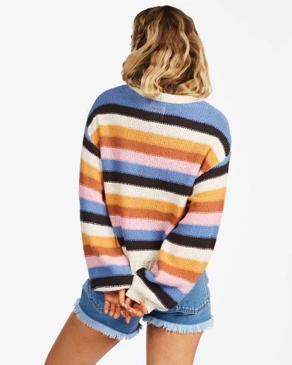 BILLABONG Seeing Double Crop Crewneck Sweater TOFFEE 8 BILLABONG Seeing Double Crop Crewneck Sweater TOFFEE - Image 8