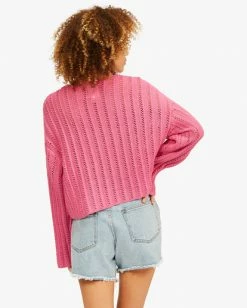 BILLABONG Good Luck Wide Neck Sweater WHITE CAP -Women Clothing Shop abjsw00153 billabongw tup bck1