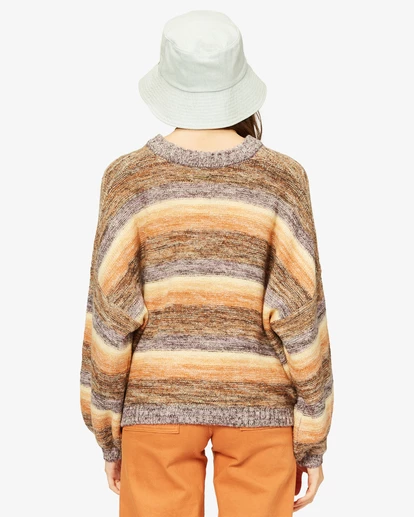 BILLABONG Cuddle Up Striped Pullover Sweater LIT UP LILAC 5 BILLABONG Cuddle Up Striped Pullover Sweater LIT UP LILAC - Image 5