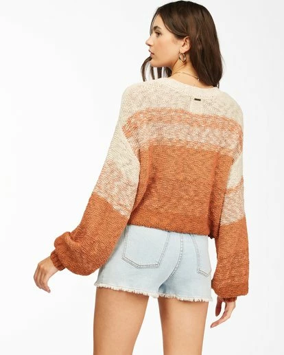 BILLABONG Blending In Cropped Sweater SANDSTONE 3 BILLABONG Blending In Cropped Sweater SANDSTONE - Image 3