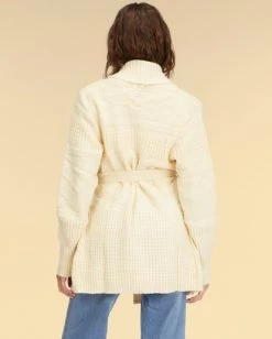 BILLABONG Wrangler Wrangled Up Sweater WHITE CAP -Women Clothing Shop abjsw00170 billabongw wcp bck1
