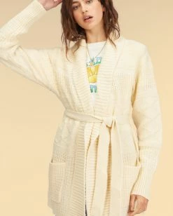 BILLABONG Wrangler Wrangled Up Sweater WHITE CAP -Women Clothing Shop abjsw00170 billabongw wcp dtl1