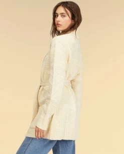 BILLABONG Wrangler Wrangled Up Sweater WHITE CAP -Women Clothing Shop abjsw00170 billabongw wcp sd2
