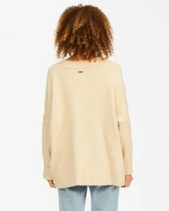 BILLABONG Endless Nights Oversized Crewneck Sweater WHITE CAP 7 BILLABONG Endless Nights Oversized Crewneck Sweater WHITE CAP -Women Clothing Shop abjsw00183 billabongw wcp bck1