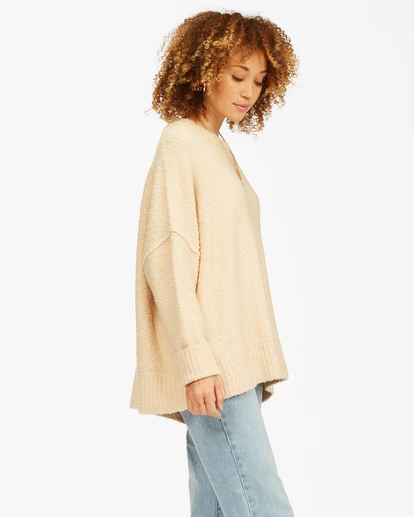 BILLABONG Endless Nights Oversized Crewneck Sweater WHITE CAP 3 BILLABONG Endless Nights Oversized Crewneck Sweater WHITE CAP - Image 3