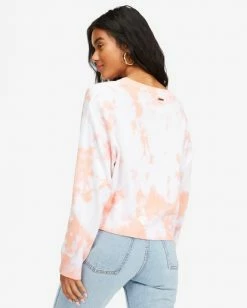 BILLABONG Under The Sun Crewneck Sweatshirt MELON -Women Clothing Shop abjsw00184 billabongw mel bck1